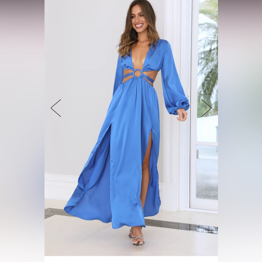 Hello Molly Fashion Girlie Blue Maxie Dress - new with tags